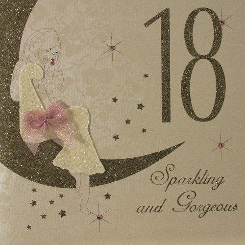 "18 SPARKLING AND GORGEOUS" LARGE HANDMADE BIRTHDAY CARD - LP 2