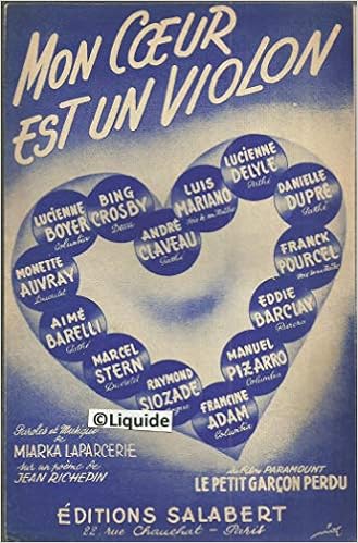 Amazon Fr Mon Coeur Est Un Violon Partition Paroles Et Musique De Miarka Laparcerie Sur Un Poeme De Jean Richepin Livres