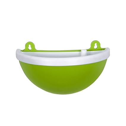 Madhuli Gardencia Wall Hanging Planter, Polypropylene with UV Hanging Pot, Indoor Plants Pot, Railing Flower Pot, Flower Plant Pot, Round Planter, Home/Garden Decor Flower Pots, Green