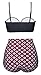 Aixy Women Vintage Swimsuits Bikinis Bathing Suits Retro High Waisted Polka Underwired,Black+Boho,L