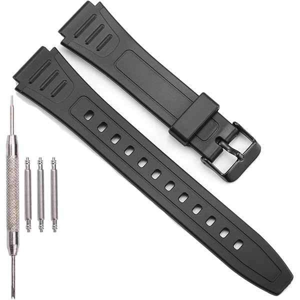 Bracelet Caoutchouc Original Casio - Noir - 18/24 Mm - Réf. 10179406 - Neuf Avec étiquettes