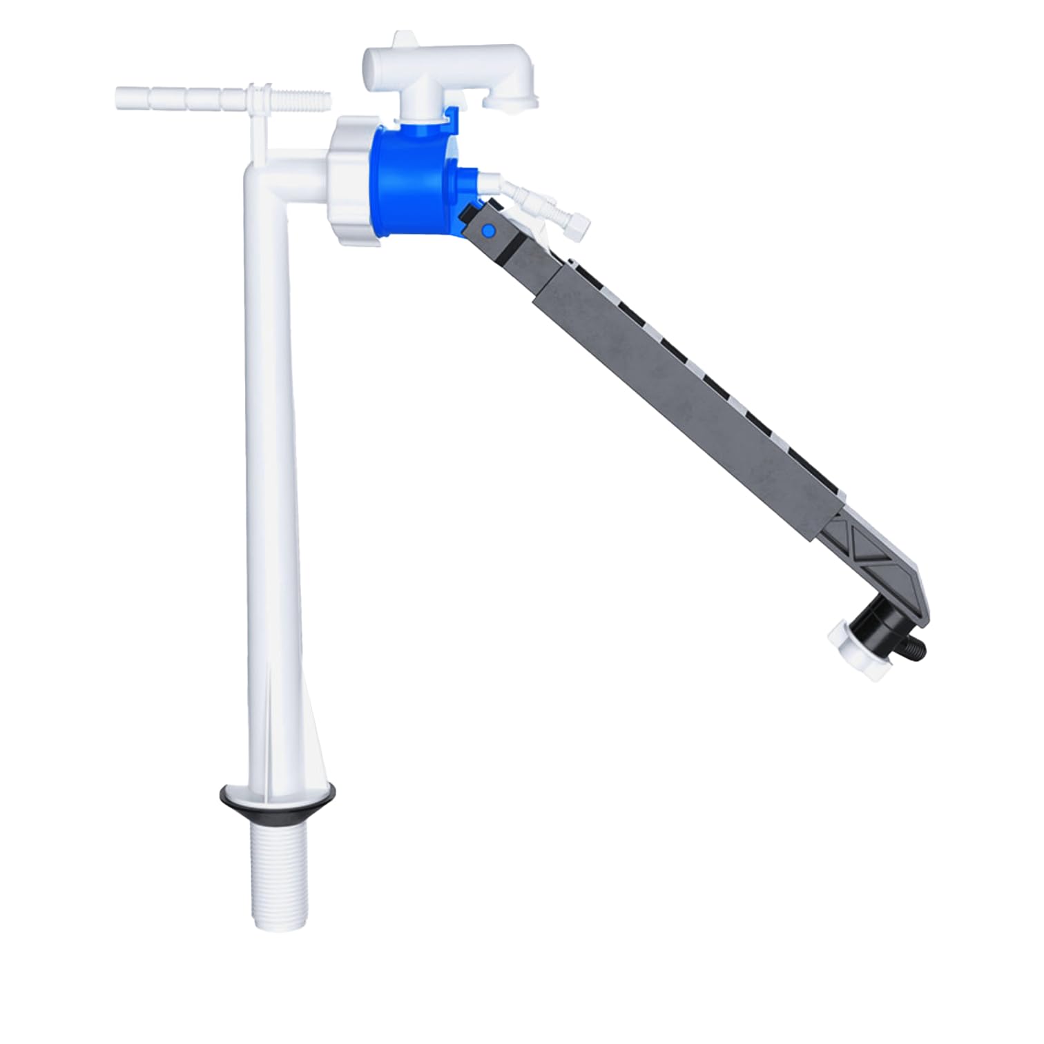 PlumbEZ Cistern Fill Valve Bottom Entry - 1/2" Toilet Valve With Adjustable Arm | Ballcock for Cistern