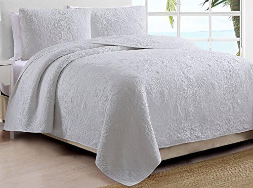 Coastal Living Montauk Quilt Set Full/Queen White