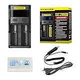 Nitecore SC2 Superb Charger 3A Quick Charge Bundle with EASTSHINE EB182 Battery Organizer