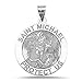 Sterling Silver Saint Michael Religious Medal - 3/4 Inch