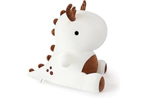 Ditucu Cute Dinosaur Stuffed Animals Toys Wear Antler Plush Dolls Soft Dino Plushie Christmas Birthday Gifts for Kids Girls Boys White 12 inch