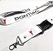 Pontiac 2X Lanyards Black and White 1 inch x 22 inch Key Chain ID Badge Card Holder Hanger