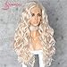 SAPPHIREWIGS Long Orange Color Daily Queen Makeup Synthetic Lace Front Wedding Party Wigs (beige)