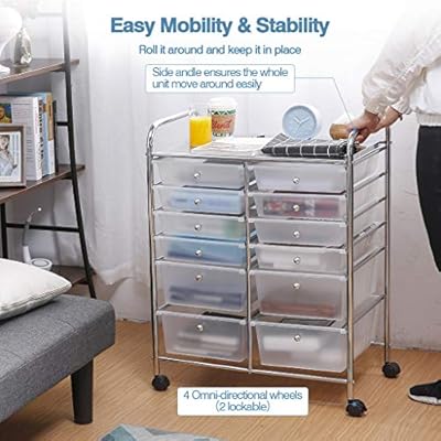 Storage Units With Locking Casters For Office Home Kitchen Living