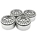 INJORA 4Pcs Silver Metal 1.9 Inch Beadlock Wheel Rim for 1:10 RC Crawler Axial SCX10 90046 90047 TAMIYA CC01 RC4WD D90 D110