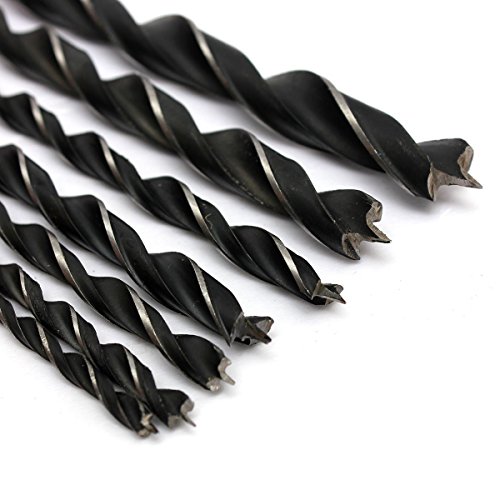 7 Pieces 12" Extra Long Brad Point Drill Bits 1/8 3/16 1/4 5/16 3/8 1