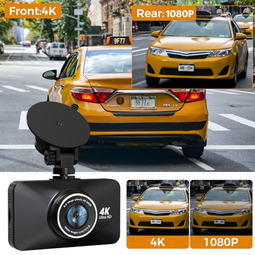 Dash Cam Front Only SUVCON 4K Dash Cam Front And Rear, Dual