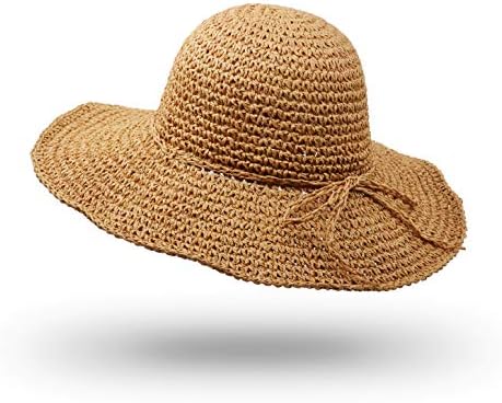 COPY - Hat Attack Sun Hat Braided Straw Wide Brim Summer Beach Women\'s Beige New Women Straw Hat Wide Brim Beach Sun Cap Foldable Large Lady  main image 3