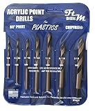 Drill Bits for Plastic (acrylic, plexiglass, ABS, lexan, polycarbonate, pvc) Norseman 7pc Acrylic Point Drill Set in Vinyl Pouch. Includes 1/8", 5/32", 3/16", 7/32" 1/4", 5/16", and 3/8" Part BG4650A