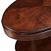 Leick Home 10109-CH Oval Small Coffee Table with Shelf, Chocolate Cherry