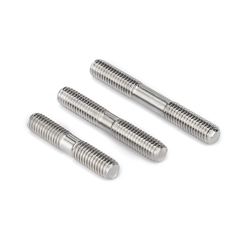 BOZONLI Stainless Steel Double-end Stud - Equal Length Stud Bolts Studs Threaded Rod - M4×45mm,20 pcs
