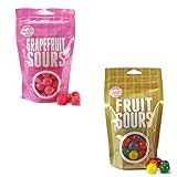 Sweet's Grapefruit and Assorted Fruit Sours With Tangy Soft Centers - Variety Pack - Two 7oz Bags - Fresh Product