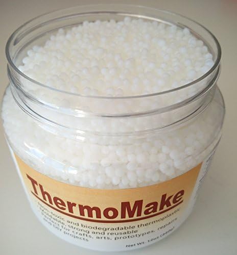 ThermoMake - Nontoxic, Biodegradable, Reusable and Easy-to-use Moldable Plastic, for Crafts, Arts, Cosplay, Prototypes, Repairs, Modeling, Hobbies, Toys, DIY Projects. 12oz. Remodables Thermoplastic