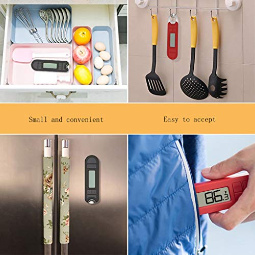 JDgoods Digital Instant Read Meat Thermometer with Super Long Folding Probe Calibration Function for Kitchen Cooking Food Candy, BBQ Grill, Smokers, Milk, Yogurt, Jam
