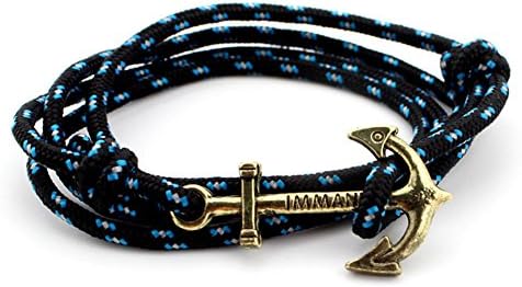 High Quality Vintage Charm Multilayer Woven Wrap Adjustable Leather Wristband Men Woman Anchor Bracelet Bangle Unisex Fashion