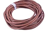 KONMAY 10 Yards 4.0mm Undyed Sadle Brown/natural Color Soft Solid Round Real/Genuine Leather Cord