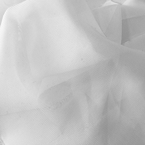 Smooth Chiffon White Fabric 60" Wide Soft Lightweight  - 50 Yard Lot