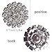 Arlai Pack of 36Pcs Flatback Silver Rhinestone Embellishments Jewelry Crystal Flower Button Accessory, DIY Wedding Decoration, Hair Accessories Bridal Bouquet Invitations