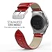 Gear S2 Classic / Gear Sport Watch Band, MoKo Premium Soft Genuine Leather Crocodile Pattern Replacement Strap for Samsung Gear S2 Classic SM-R732 / R735 / Gear Sport SM-R600 Smart Watch, RED