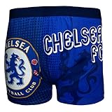 Chelsea Football Club Official Soccer Gift Mens Crest Boxer Shorts Blue XL