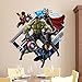 Yosa 3D Avenger Wall Sticker Baby Kids Room Stickers Cartoon Home Decor Wallpaper Poster boy's room decals