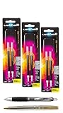 Uniball Signo 207 Refills (3 Packs), Black Ink, 0.7mm, Refill Bundle with a Uni-ball Pen and a Plexon Pen
