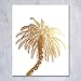 Palm Tree Gold Foil Decor Wall Art Print Island Tropical Art Metallic Poster 5 inches x 7 inches C21