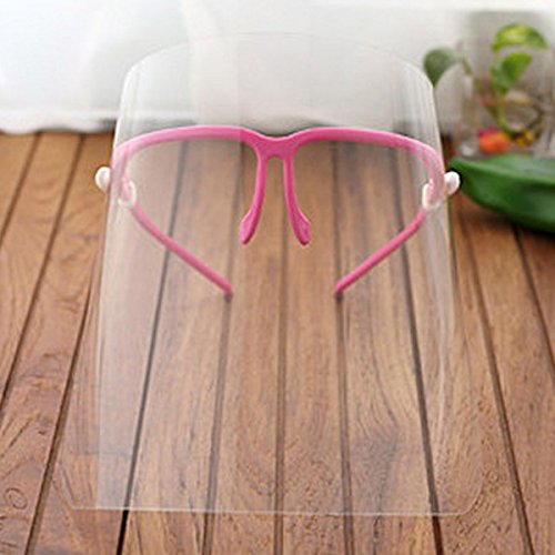 Tinksky Novelty Kitchen Cooking Double-sided Anti-fog Anti-Oil Splash Clear Face Mask Face Shield Protector (Rosy) - Thumbnail 6
