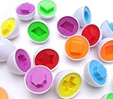 12eggs Set Children Perceptivity Colour Shape Vision Traning Non Toxic Toy Plastic Matching Eggs