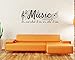 DNVEN Black 28 inches x 10 inches Music It's Not What I Do Music Clef Notes Staff Vinyl Hand-Made Wall Decals Quotes Sayings Words Arts Lettering Vinyl Wall Stickers for Music Room