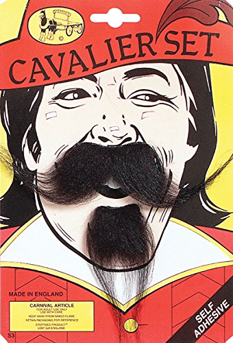 Fancy Dress Party Costume Fake Facial Hair Cavalier Tash Moustache & Beard - Image 3