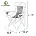 ALPHA CAMP Oversized Mesh Back Camping Folding Chair Heavy Duty Support 350 LBS Collapsible Steel Frame Quad Chair Padded Arm Chair with Cup Holder Portable for Outdoor,Redthumb 1