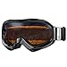 OutdoorMaster OTG Ski Goggles - Over Glasses Ski/Snowboard Goggles for Men, Women & Youth - 100% UV Protection (Black Frame + VLT 24% Orange Lens with REVO Silver)