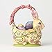 Enesco Jim Shore Heartwood Creek Bunny Basket with Four Eggs Stone Resin, 7.5