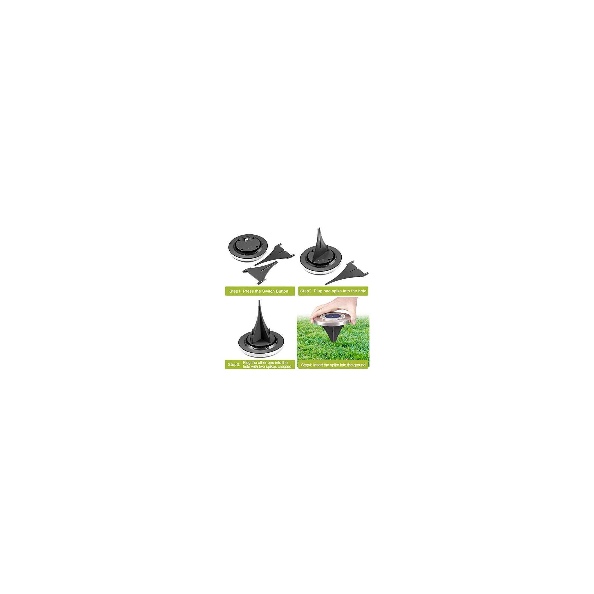 Luz Solar Jardin Decoracion Exterior 10 LEDs,1Pcs VIRIDI 120LM Focos