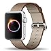 INTENY Woven Nylon Strap Buckle Replacement Wrist Bracelet with Silicone Band for Apple Watch Band Series 1 Series 2 38mm-Toasted Coffee&Caramel