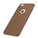 iPhone 7 Case, Yihailu Smoothly Rock Sand Matte Shield Hard Cover Skin Shockproof Ultra Thin Slim Full Body Protective Scratch Resistant Slip iPhone7 Cover (Frosted Brown)