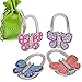 BMC 4pc Butterfly Design Shoulder Handbag Folding Purse Hangers Hook Set