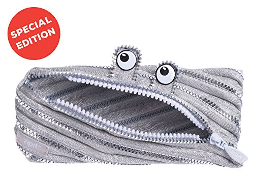 ZIPIT Monster Pencil Case Special Edition, Silver - Thumbnail 6