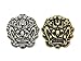 CRAFTMEMORE 1 1/4 Inch Chinese Lion Dragon Head Concho Screw Back Leather Craft Coin Conchos Embellishments 2pcs (Black Silver)