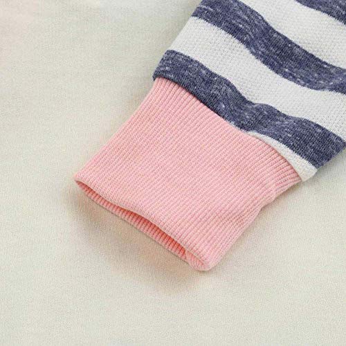 image for Baorong Baby Girls Long Sleeve Flowers Hoodie Tops with Kangaroo Pocke