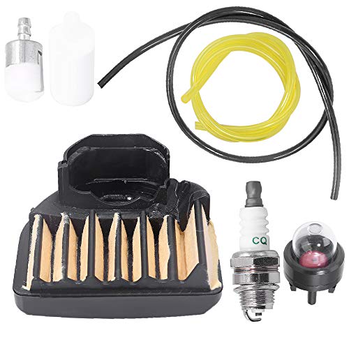 537255701 Air Filter Fuel Line Filter for Husqvarna 455E 455 Rancher 460 461 Gas Chainsaw with Spark Plug Primer Bulb Tune Up Kit