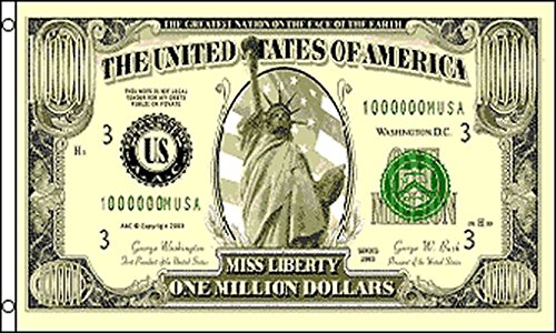 Billet 1 Million De Dollars Wikipedia Drapeaux AZ FLAG Drapeau Billet 1 Million de Dollars américain 150x90cm