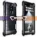 COVRWARE Iron Tank case for LG Stylo 4 / Stylo 4 Plus / 4 + with Built-in Screen Protector Heavy Duty Full-Body Rugged Holster Armor Cover Brushed Metal Texture Design Belt Clip Kickstand, Black