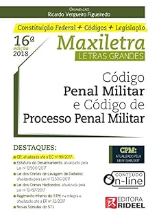Livro Código Penal Militar e Processo Penal Militar (MAXILETRA)